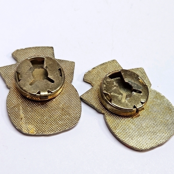 VINTAGE Happy Halloween Jack-o-Lantern Pumpkin Button Cover Set of Two - Picture 2 of 4